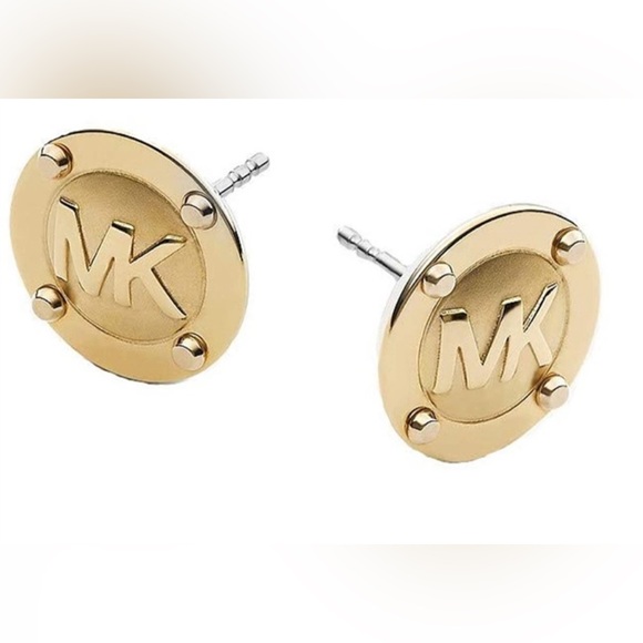 Michael Kors Jewelry - Michael Kors Gold Logo Stud Earrings